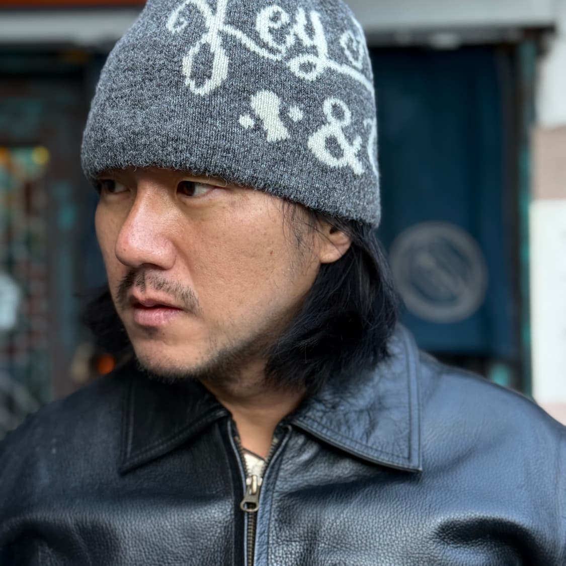 키앙크 알파카 울 블랜드 비니 [아쿠아블루/베이지] 상품이미지5