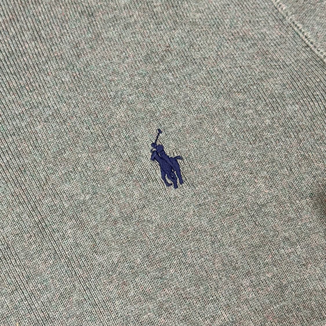 M) 폴로 랄프로렌 피마코튼 라운드넥 니트 그린 상품이미지4