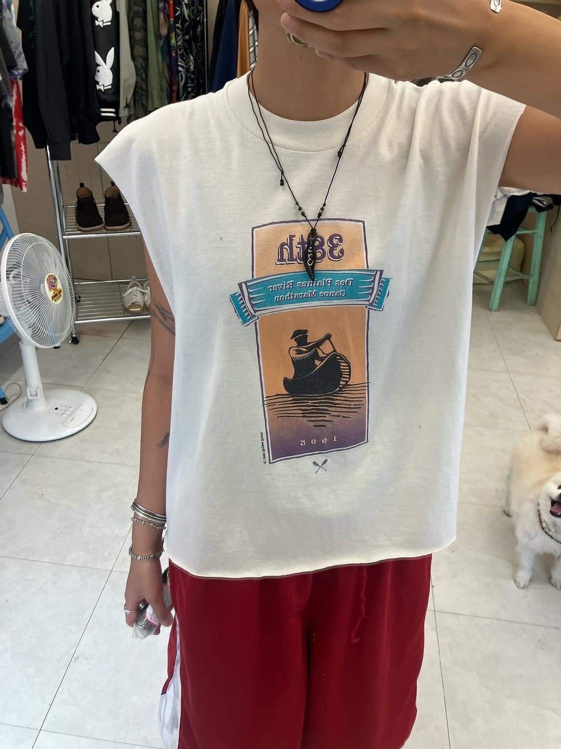 Fruit of the room cutting sleeveless  상품이미지7