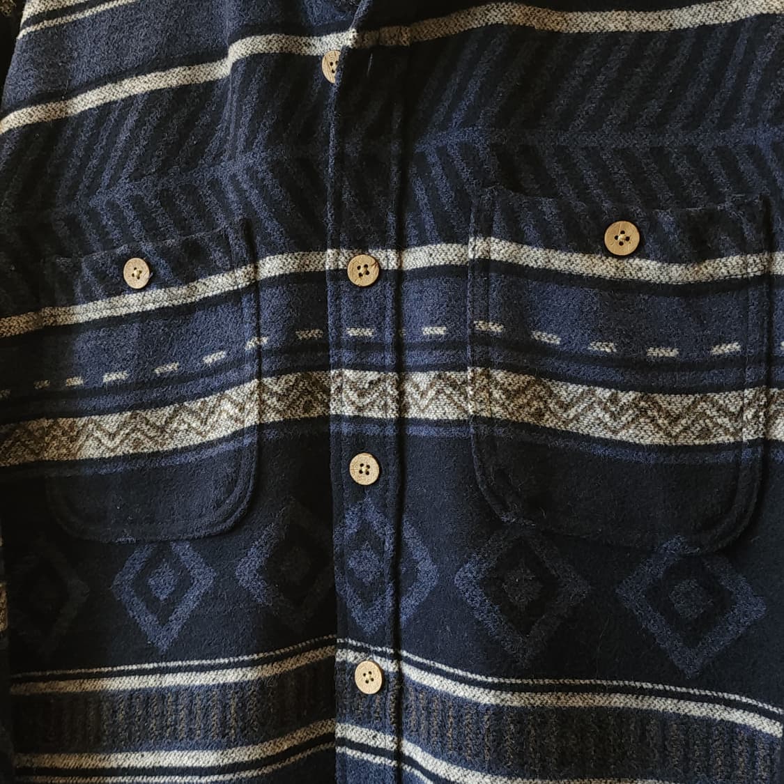 00s 풀앤베어 헤비 플란넬 워크셔츠 나바호 셔츠자켓 L 상품이미지8
