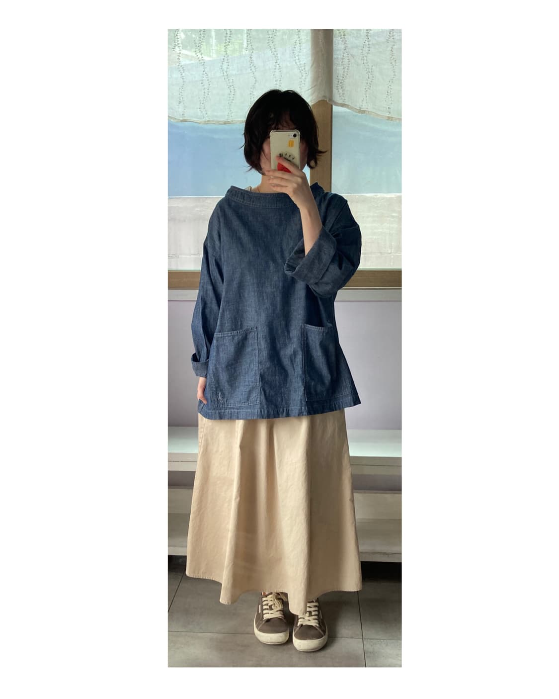samansamosmos 베이지 기본 스커트 상품이미지2