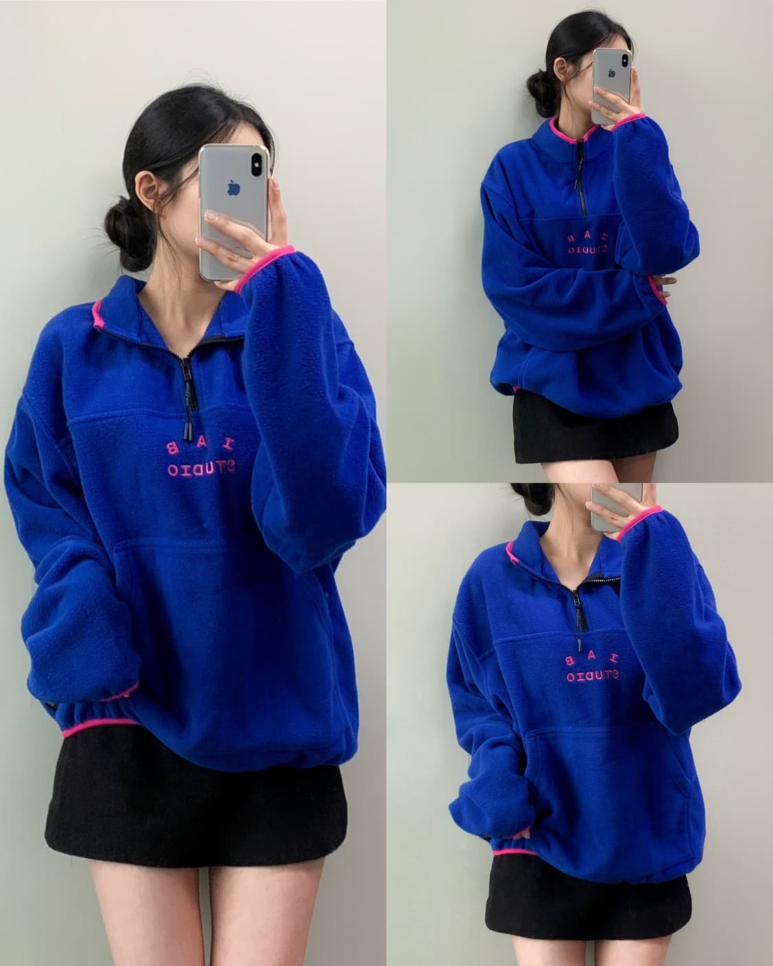 아이앱스튜디오 토로 반집업 후리스  상품이미지1