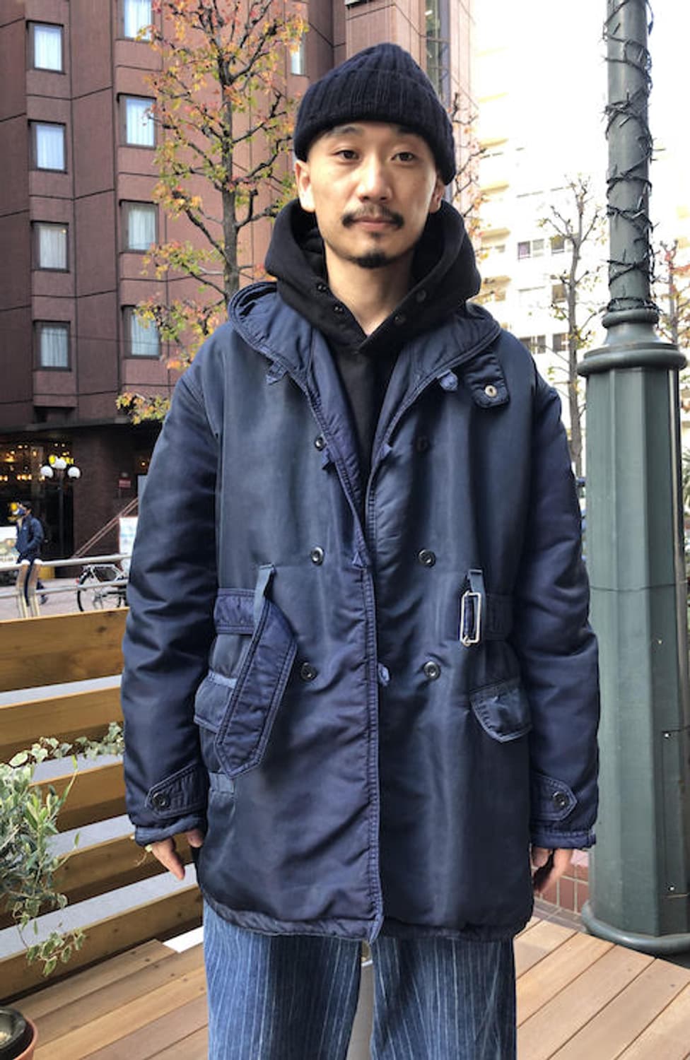 포터클래식 슈퍼나일론 숄칼라 코트 인디고 블루 (M) 상품이미지1