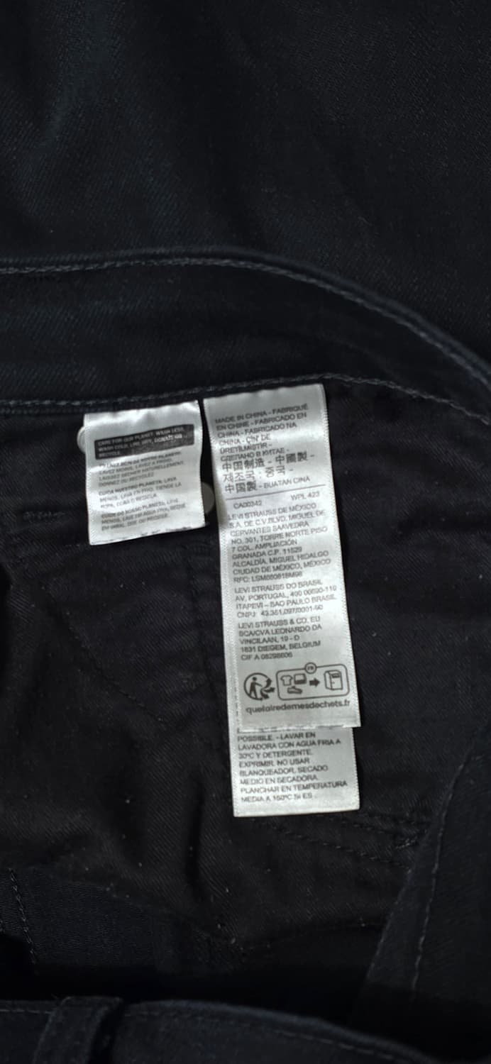 리바이스 511 블랙진 W34 L32 상품이미지3