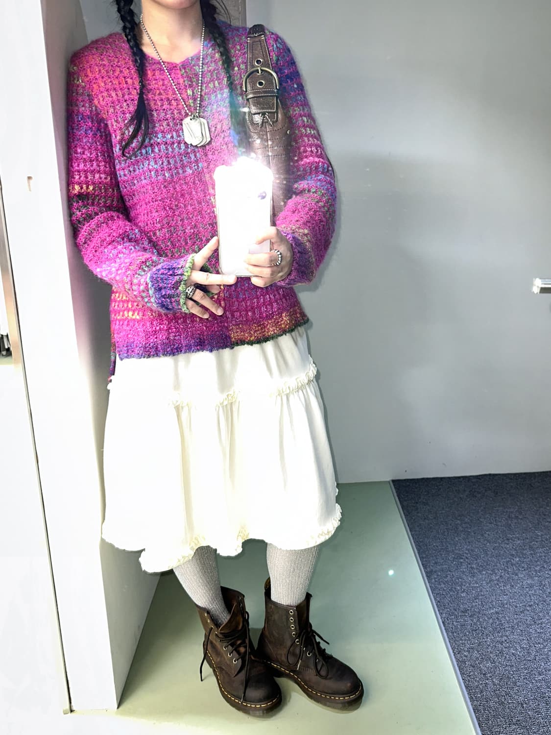 ivory frill midi cotton skirt 상품이미지5