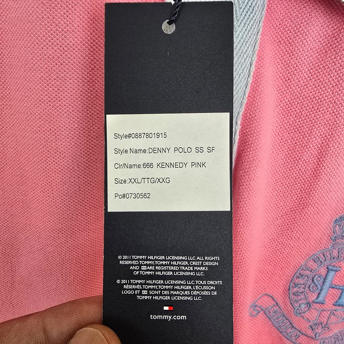 새제품) 타미힐피거 DENNY 폴로셔츠 케네디핑크 XXL 상품이미지4