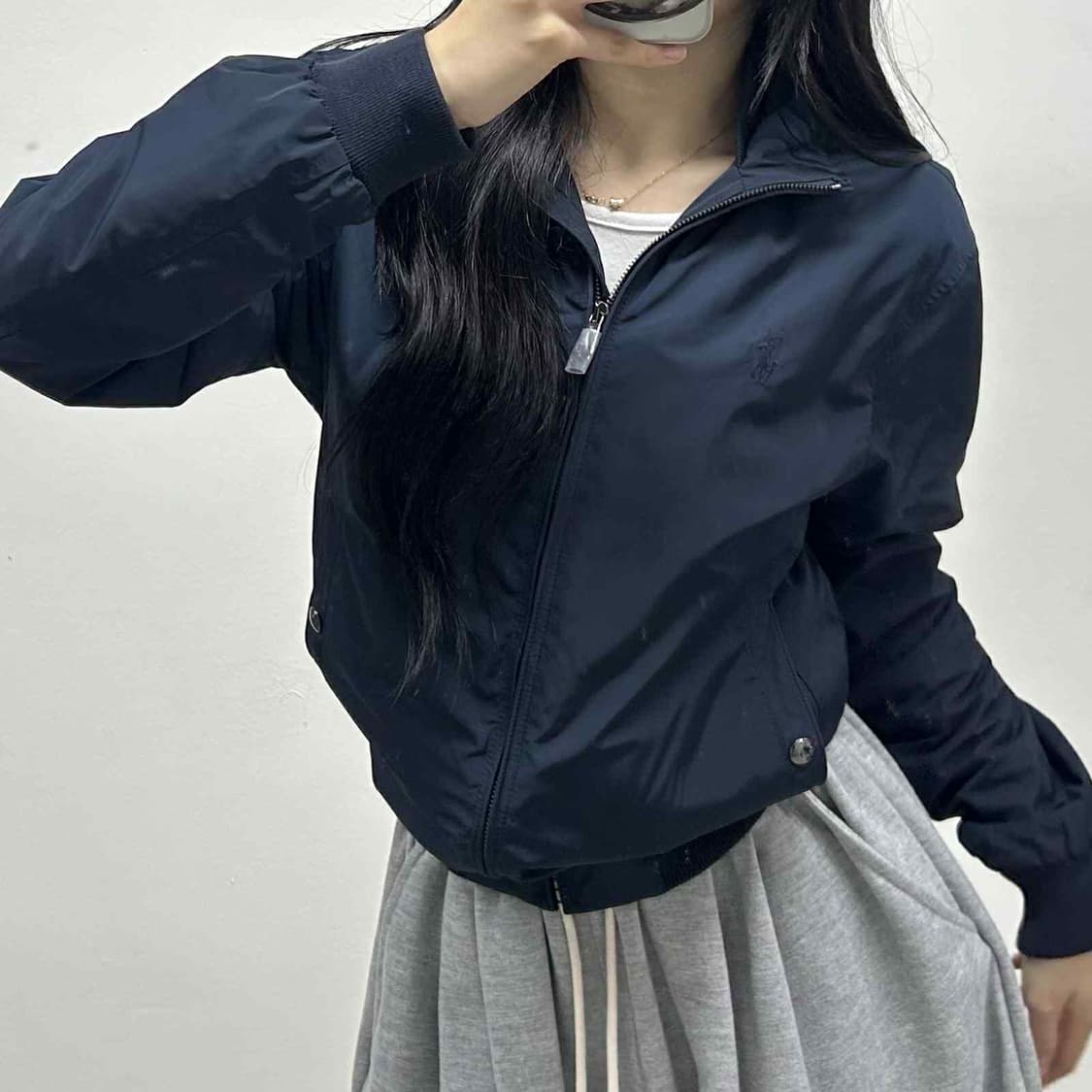 폴로 랄프로렌 신형 네이비 폴리쉘 걸즈 경량 패딩 자켓(XS) 상품이미지2