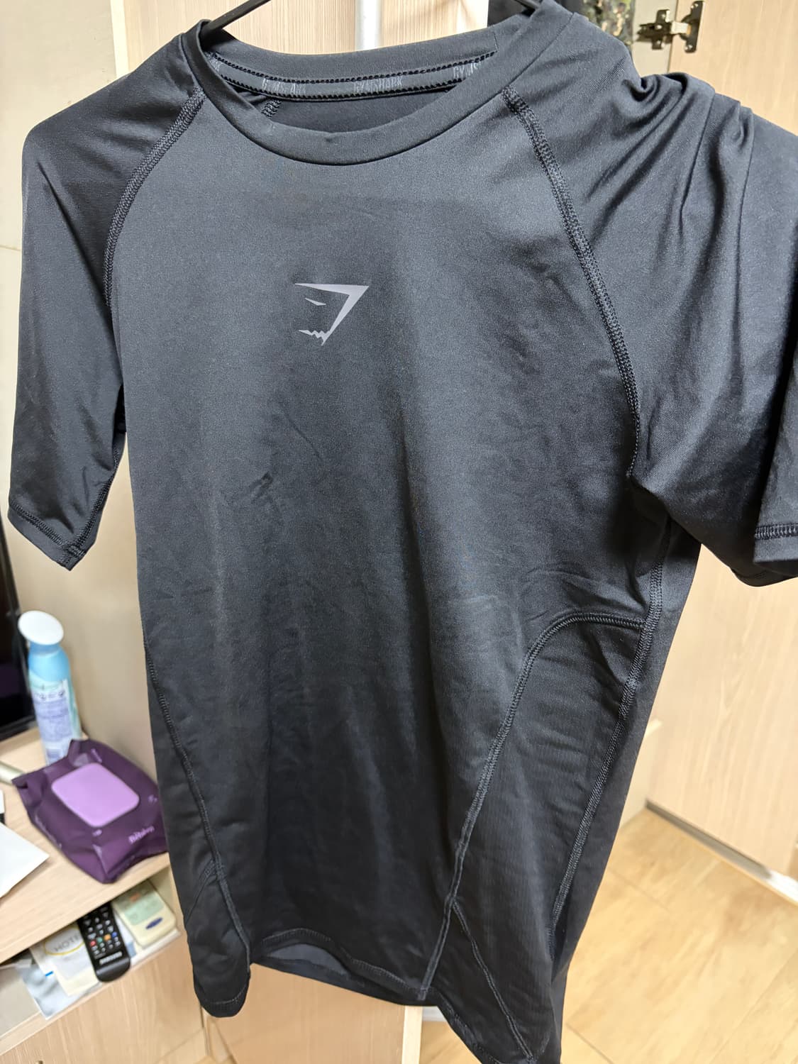 Gymshark 짐샤크 엘리멘트 베이스레이어 컴프레션 블랙 S 상품이미지1