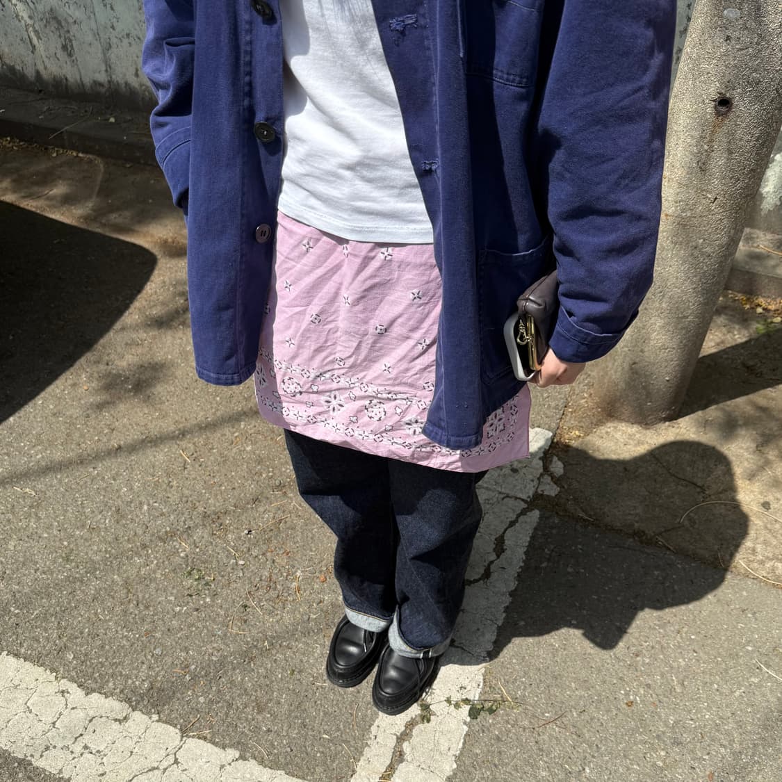 70-80s 파스텔 핑크 페이즐리 반다나 상품이미지5