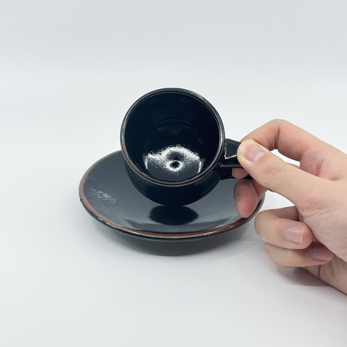 블랙 도자 커피잔 상품이미지3