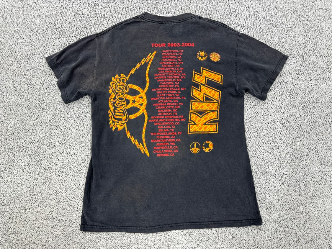 Kiss X Aerosmith 03/04 투어 밴드티 상품이미지3