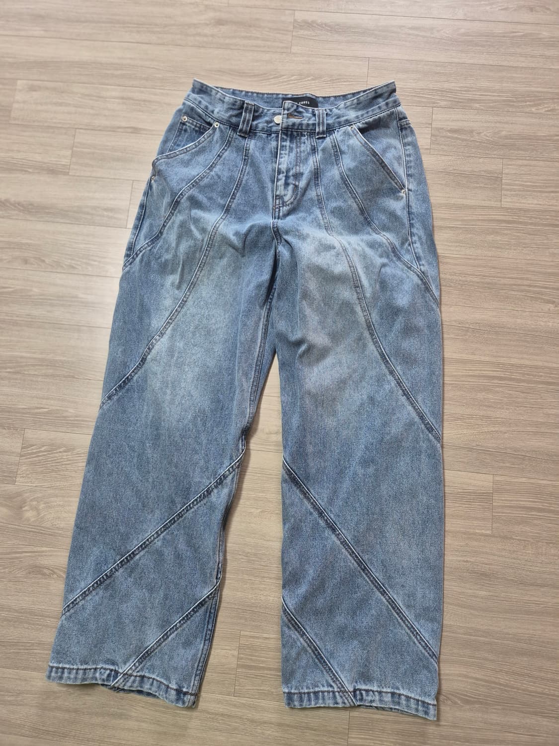 와이드데님 통청바지 상품이미지1