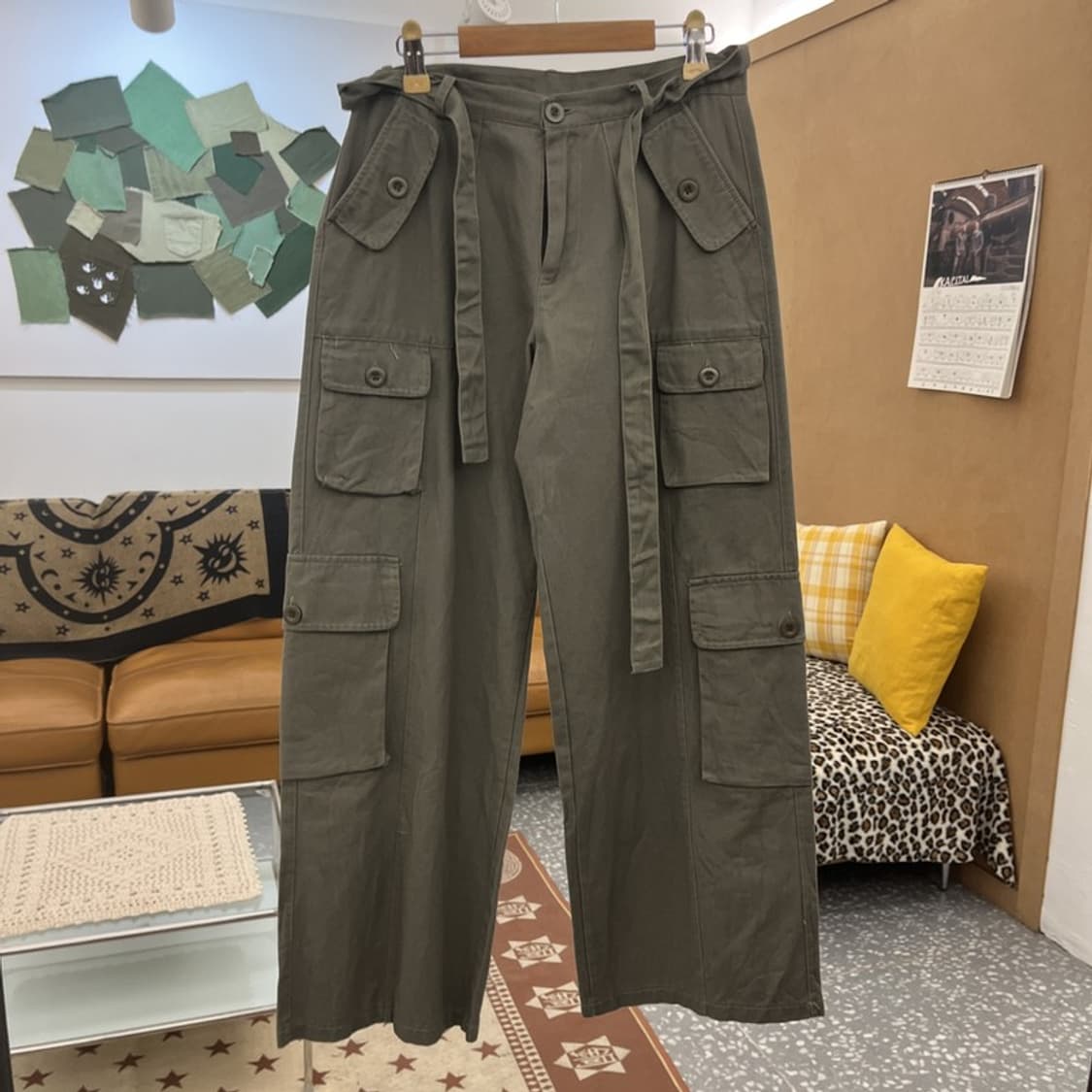 울트라패션 빈티지 스트릿 벨티드 카고팬츠 28인치 C10364 상품이미지3