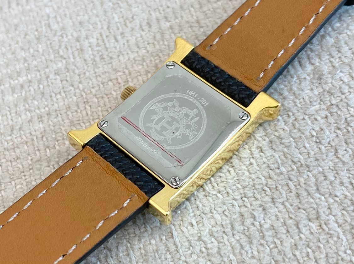 에르메스 H아워 1.201 금장 여성용 쿼츠 PM 스몰 사이즈 상품이미지10