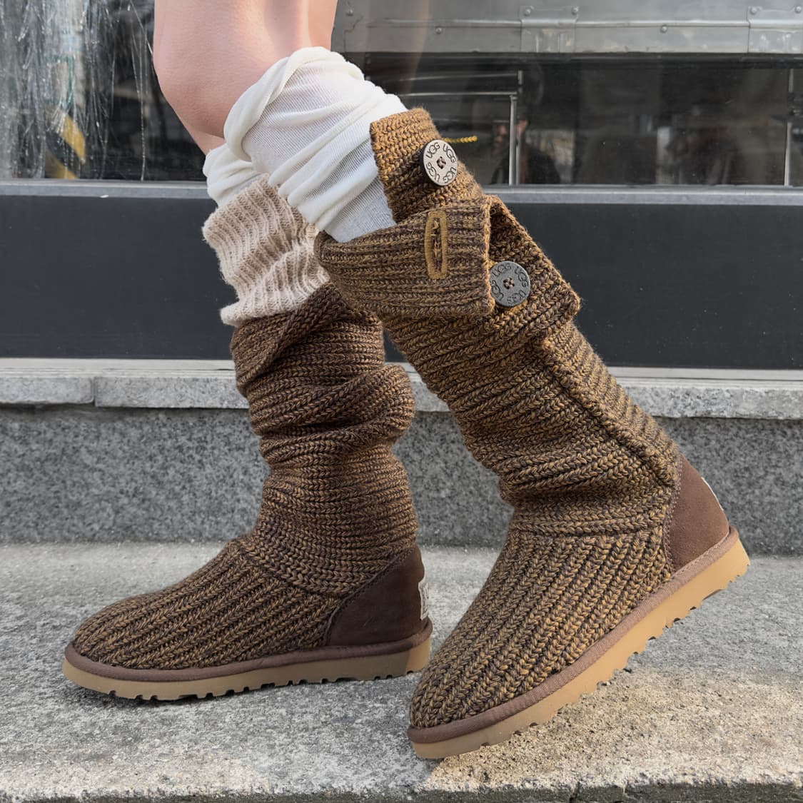 2000s 브라운 어그 카디 니트 부츠 상품이미지5
