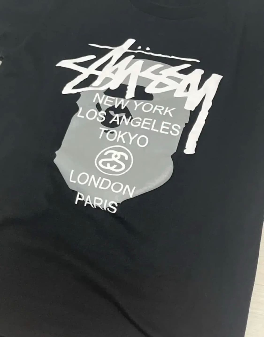 틱톡커 이예령 착용) 베이프 스투시 콜라보 티셔츠 상품이미지3