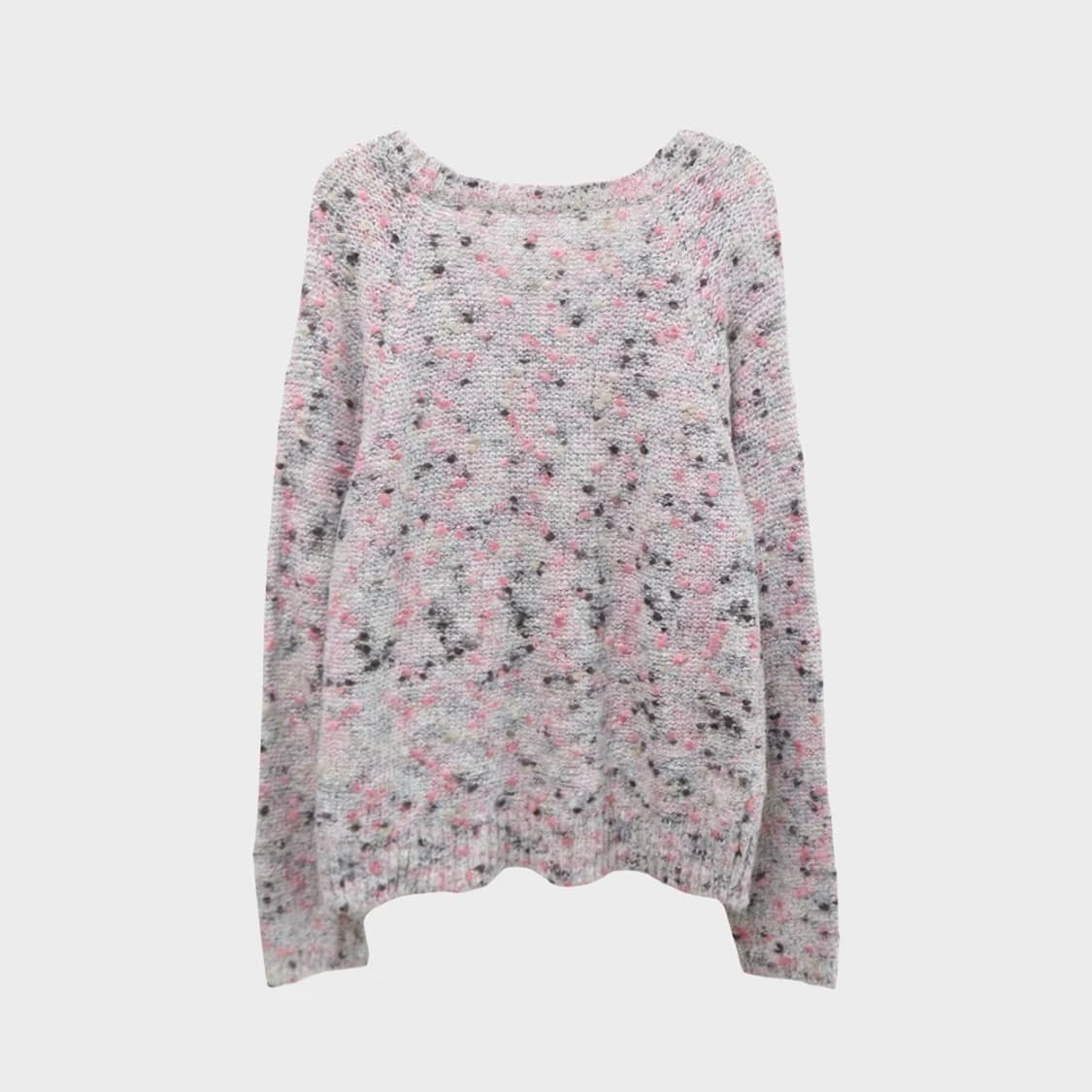 로리즈 팜 딸기우유 딥 유넥 울 혼방 부클 니트 60870 상품이미지2