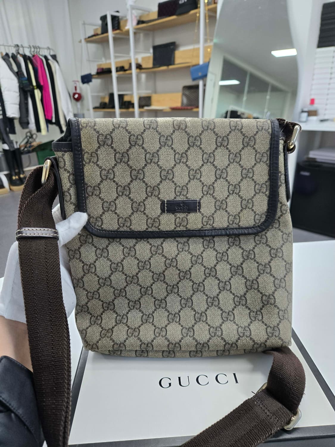 [정품][A급] 구찌 시그니처 메신저 숄더백 상품이미지1