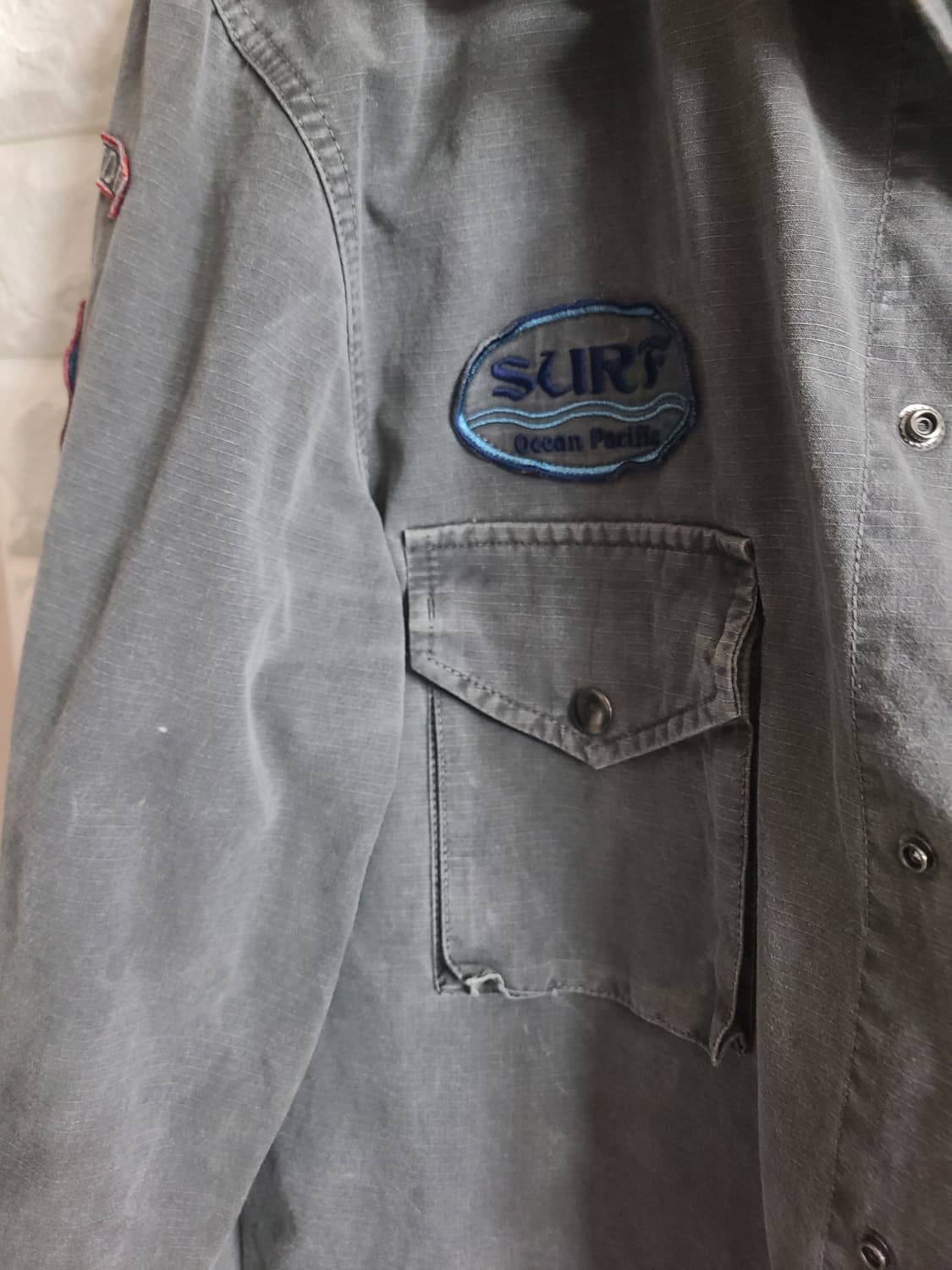 밀리터리 스타일 셔츠 남방(라지) 상품이미지4