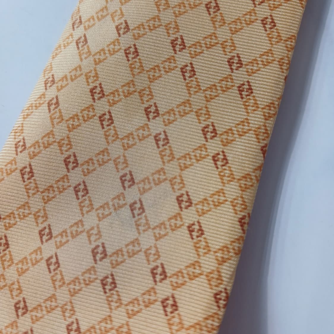 펜디 실크 옐로우 주카 로고 패턴 넥타이 9cm A+~A등급 E755
 상품이미지10