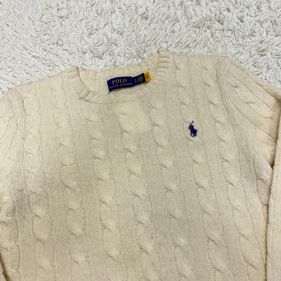 Polo Ralph Lauren Ivory Cable Knit 상품이미지5