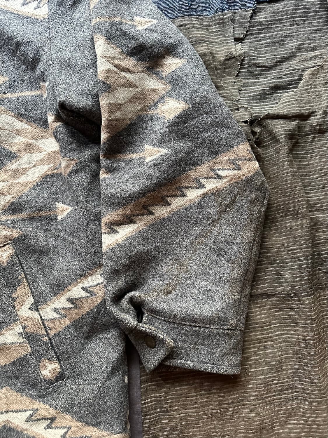 80s USA 빈티지 펜들턴 나바호 울 봄버 자켓 상품이미지3