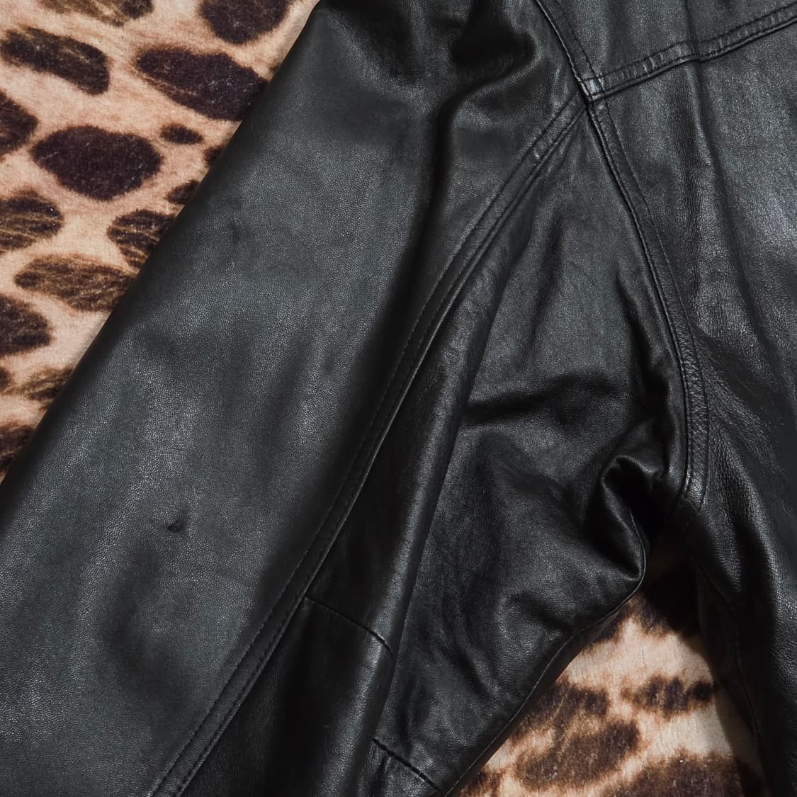 빈티지 리얼레더 가죽 사파리 자켓 상품이미지7