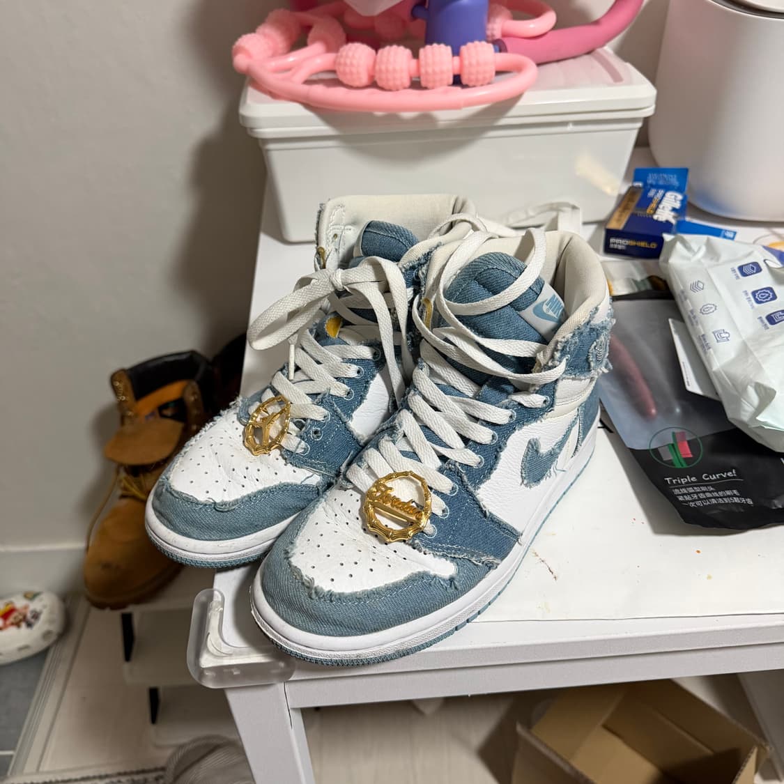 나이키 조던1 하이 데님, 코코넛밀크 230 2개 떨이 상품이미지2