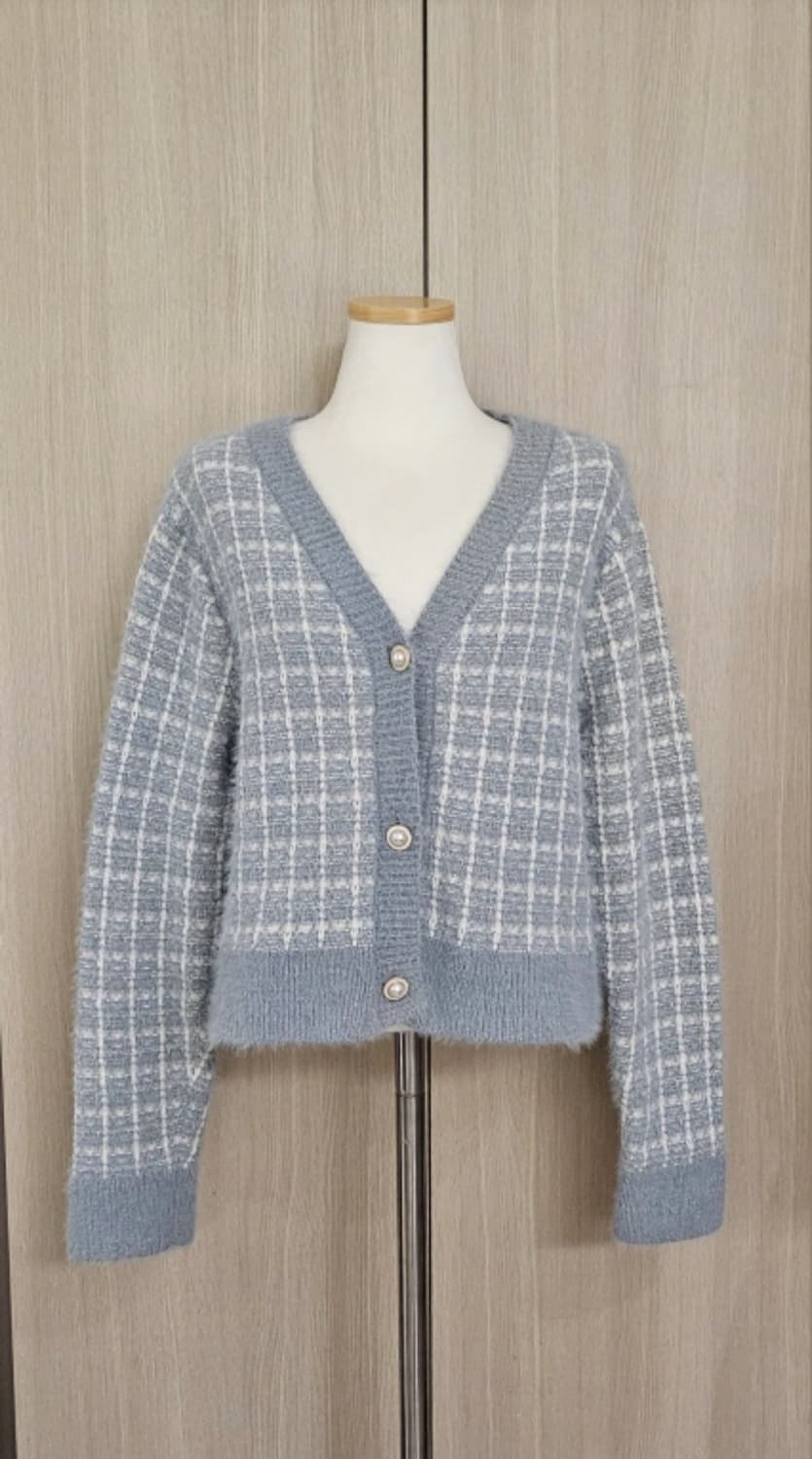 미쏘 트위드 가디건 MIWCKCT11T L 미쏘펄소라체크니트가디건 상품이미지4