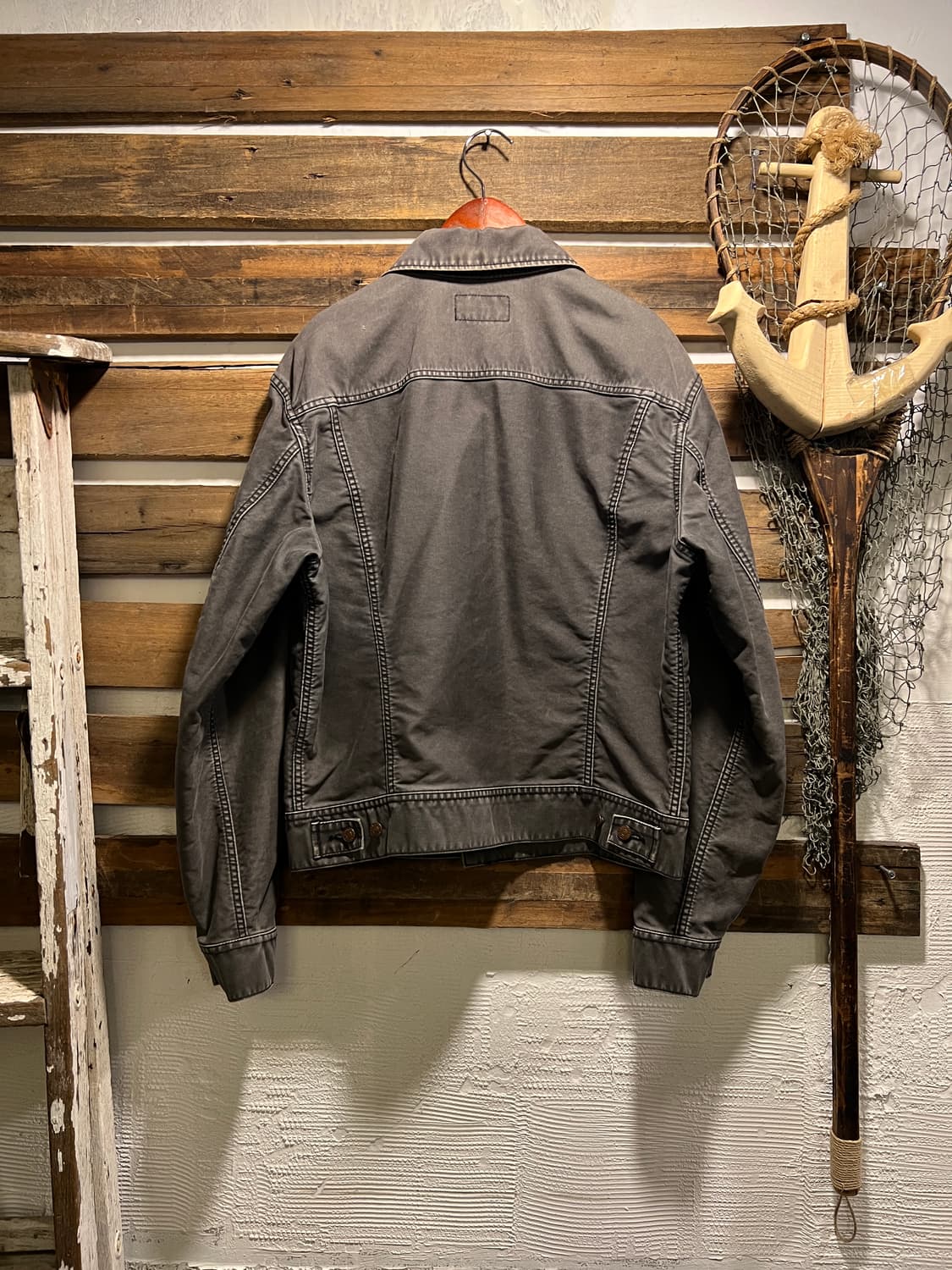 [M]더블알엘 재팬메이드 Lee 라이더스 복각 그레이 몰스킨 트러커 자켓 상품이미지7