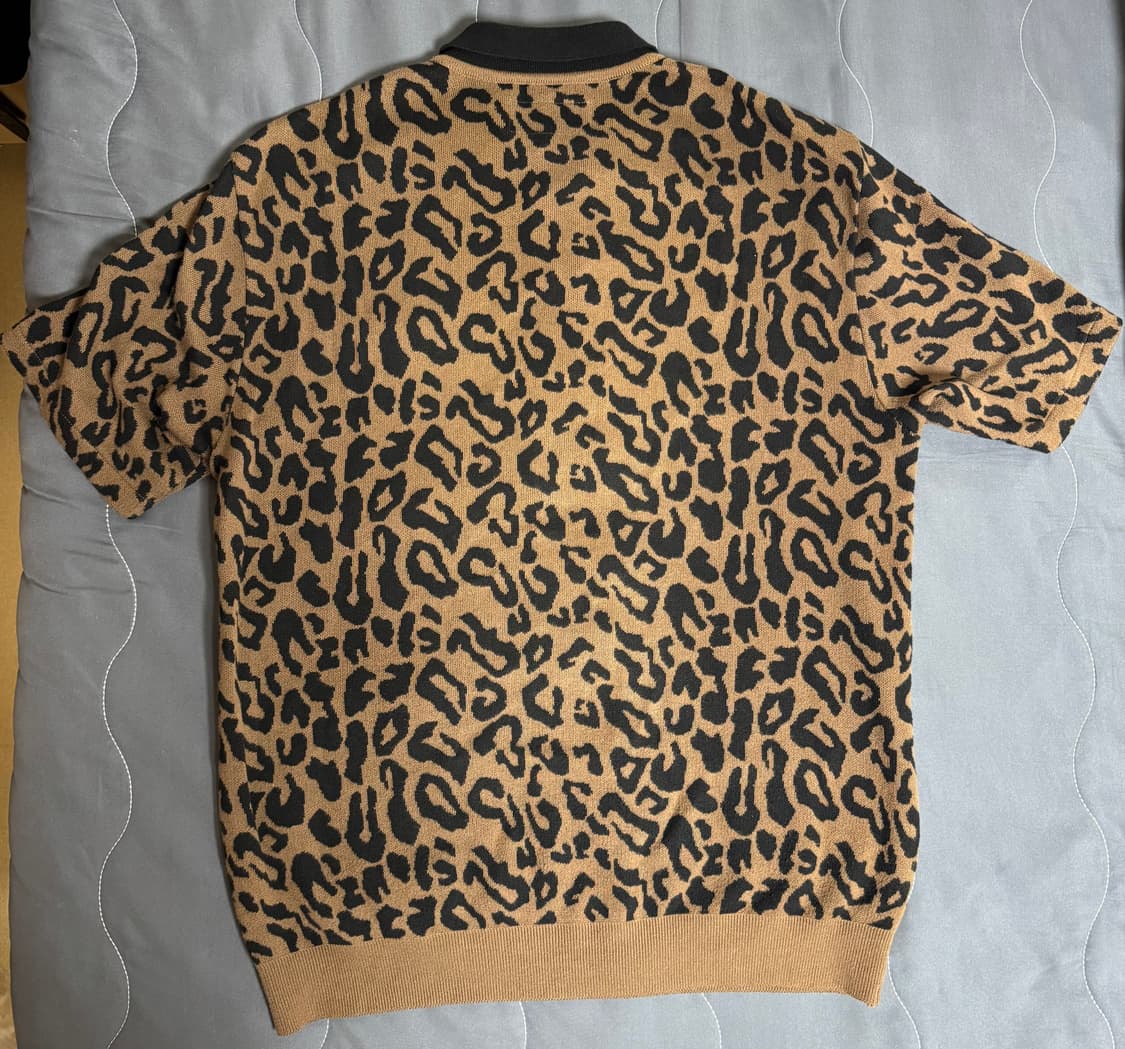 [M] 와코마리아 레오파드 폴로 니트 상품이미지2
