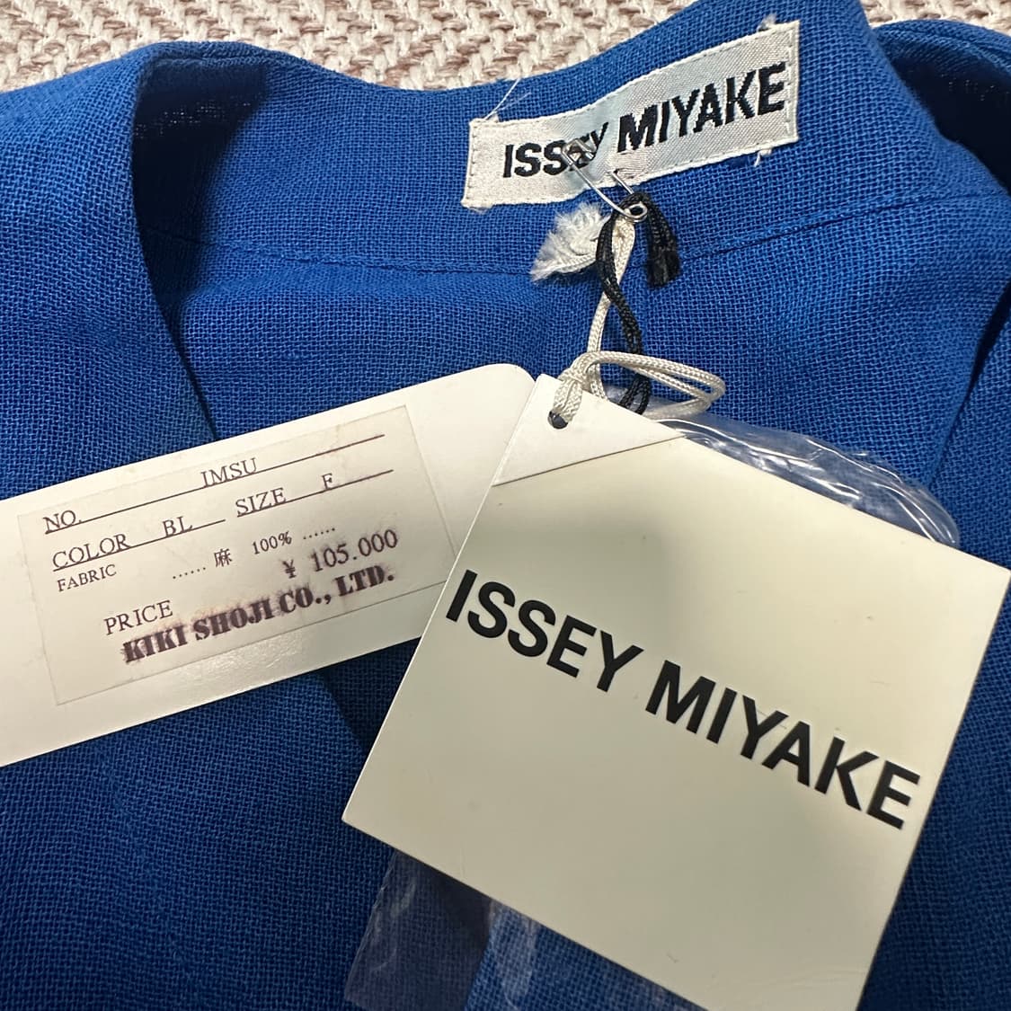 ISSEY MIYAKE women linen jacket blue 상품이미지3