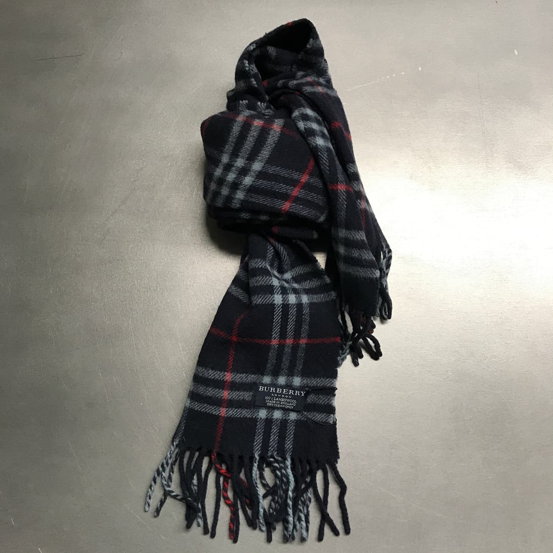 버버리 정품 램스울 머플러 네이비 상품이미지1