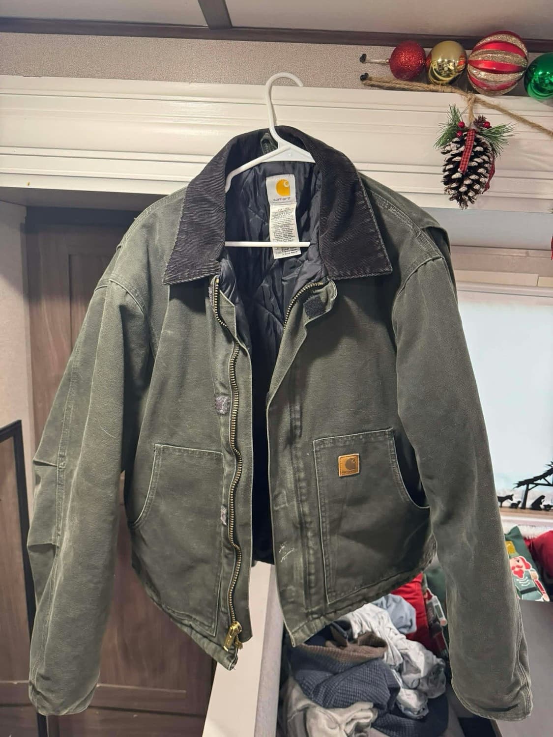 칼하트 J22 캔버스 자켓 모스 그린 상품이미지1