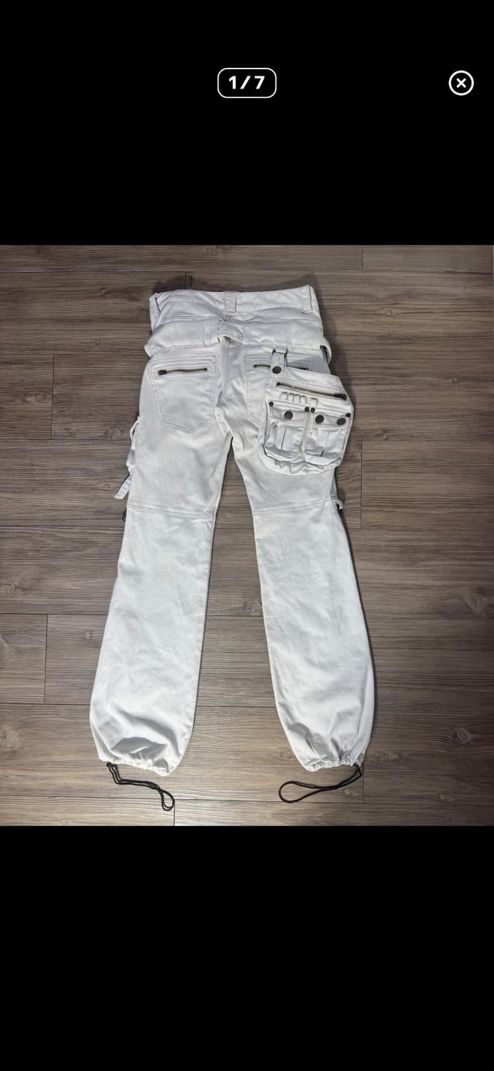 Royal party 화이트 카고 조거 팬츠 m 상품이미지2