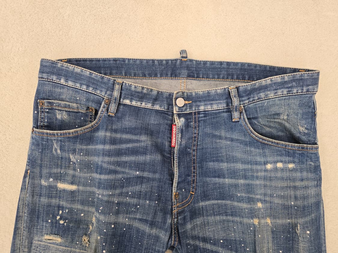 정품) 디스퀘어드2 화이트페인팅 덧댐스케이.  싸이즈 38.   74LB 상품이미지3