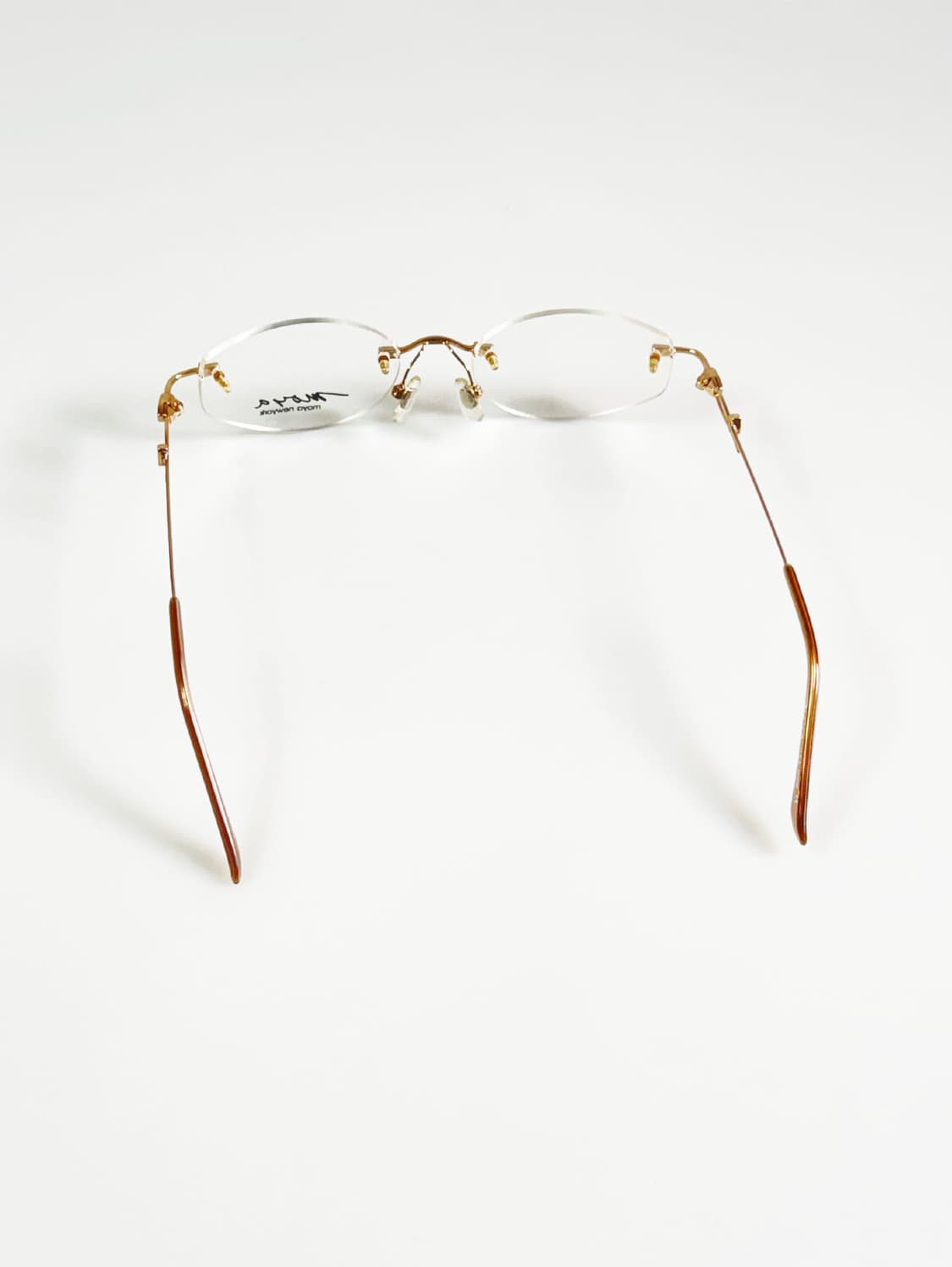 MOYA New York 골드 무테 오벌 프레임 빈티지 안경 상품이미지5