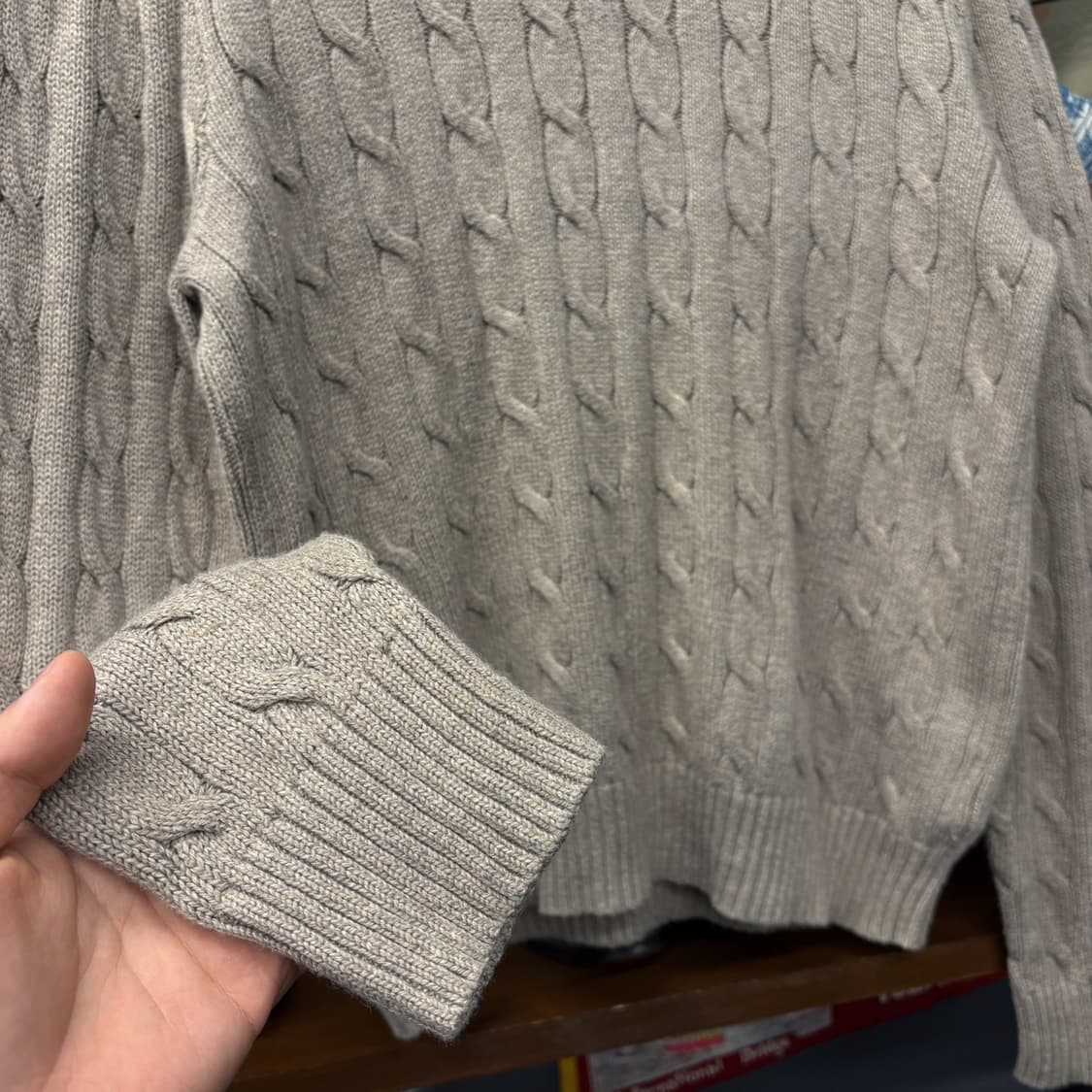 신형라벨 폴로랄프로렌 오트밀 케이블 라운드 코튼 니트 N183 상품이미지4