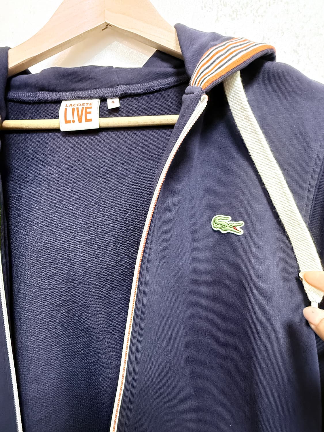 LACOSTE L!VE 라코스테 라이브 후드집업 100사이즈 / 네이비  상품이미지3