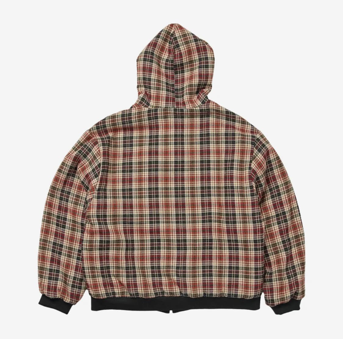 [ERTR]Reversible Hoodie Zip-Up Check Red 상품이미지5