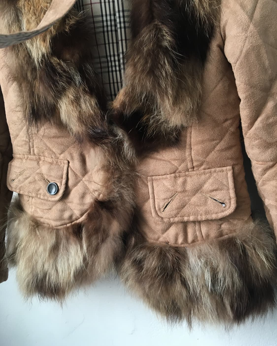 Belted fur trimming point jacket 상품이미지4