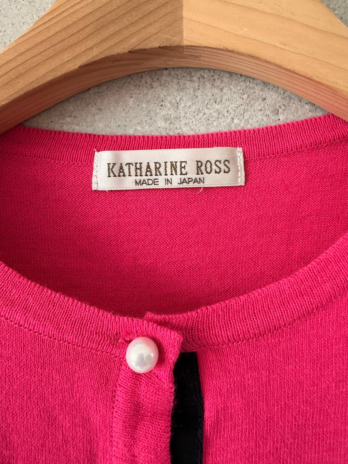 케서린로즈 일본제 핫핑크 진주 가디건 상품이미지2