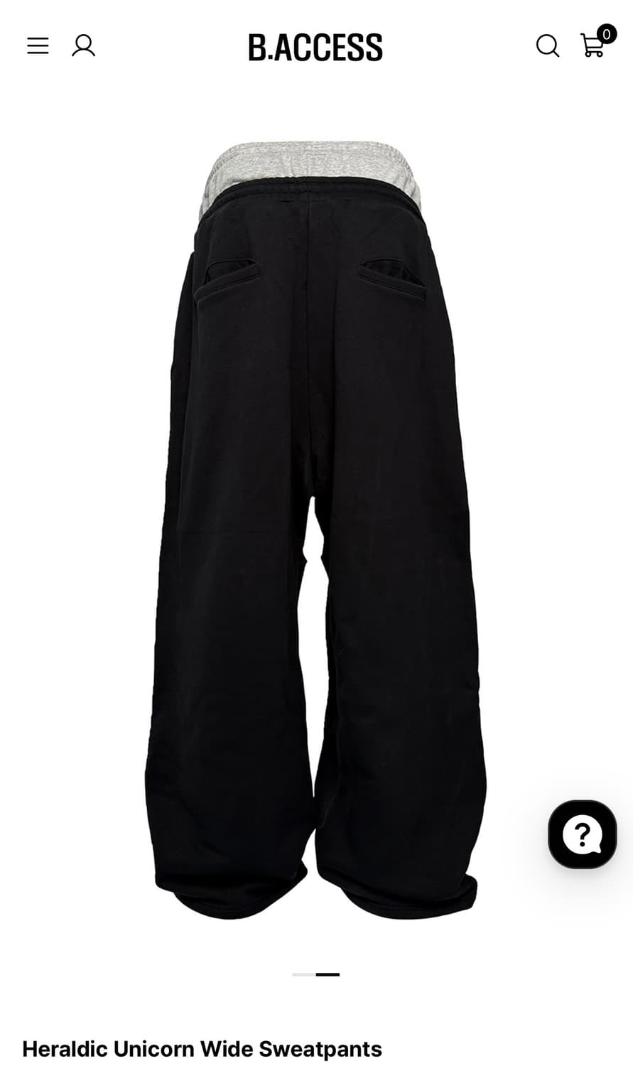 비엑세스 Heraldic Unicorn Wide Sweatpants 새깅 상품이미지2