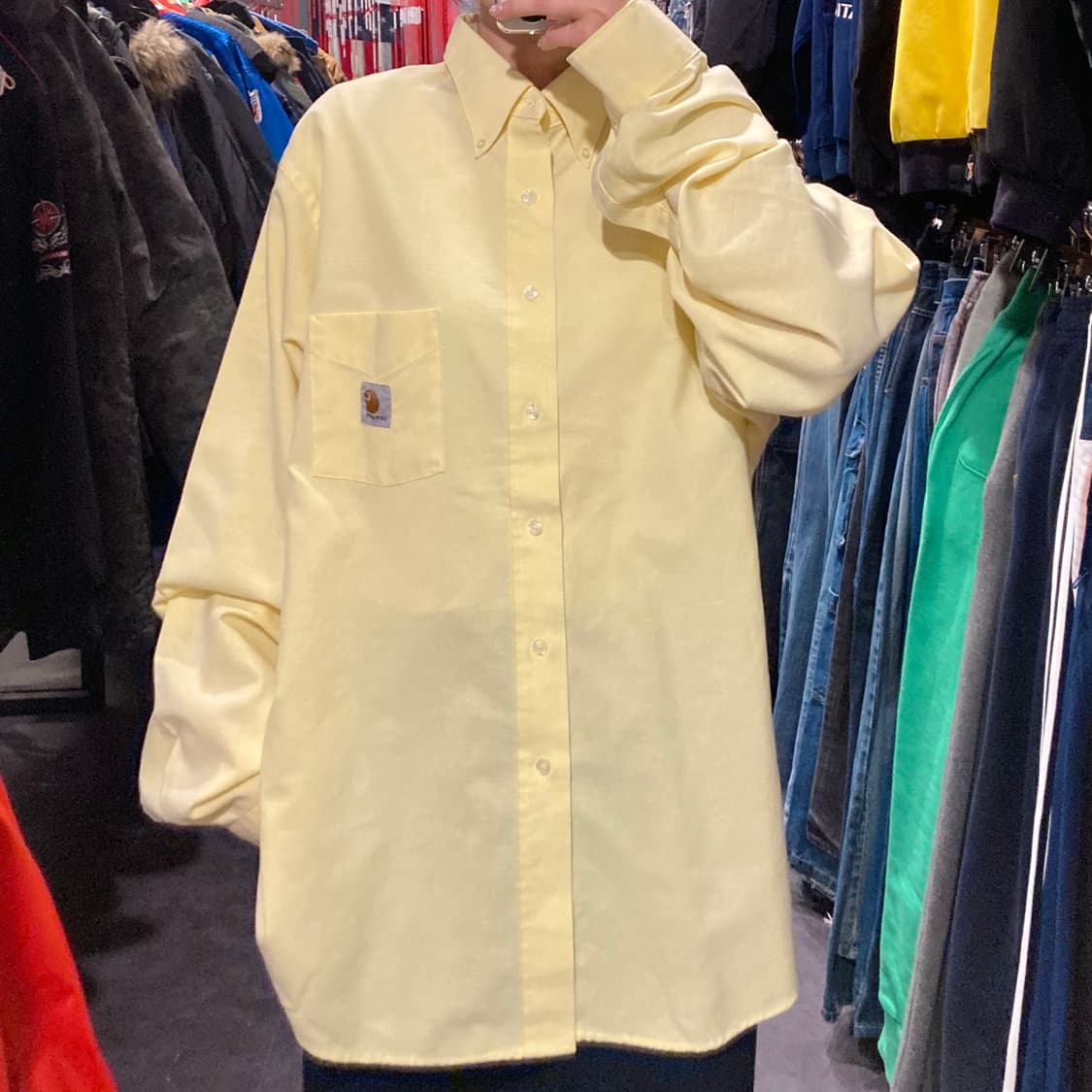 [IM]칼하트 긴팔셔츠 옐로우 상품이미지1