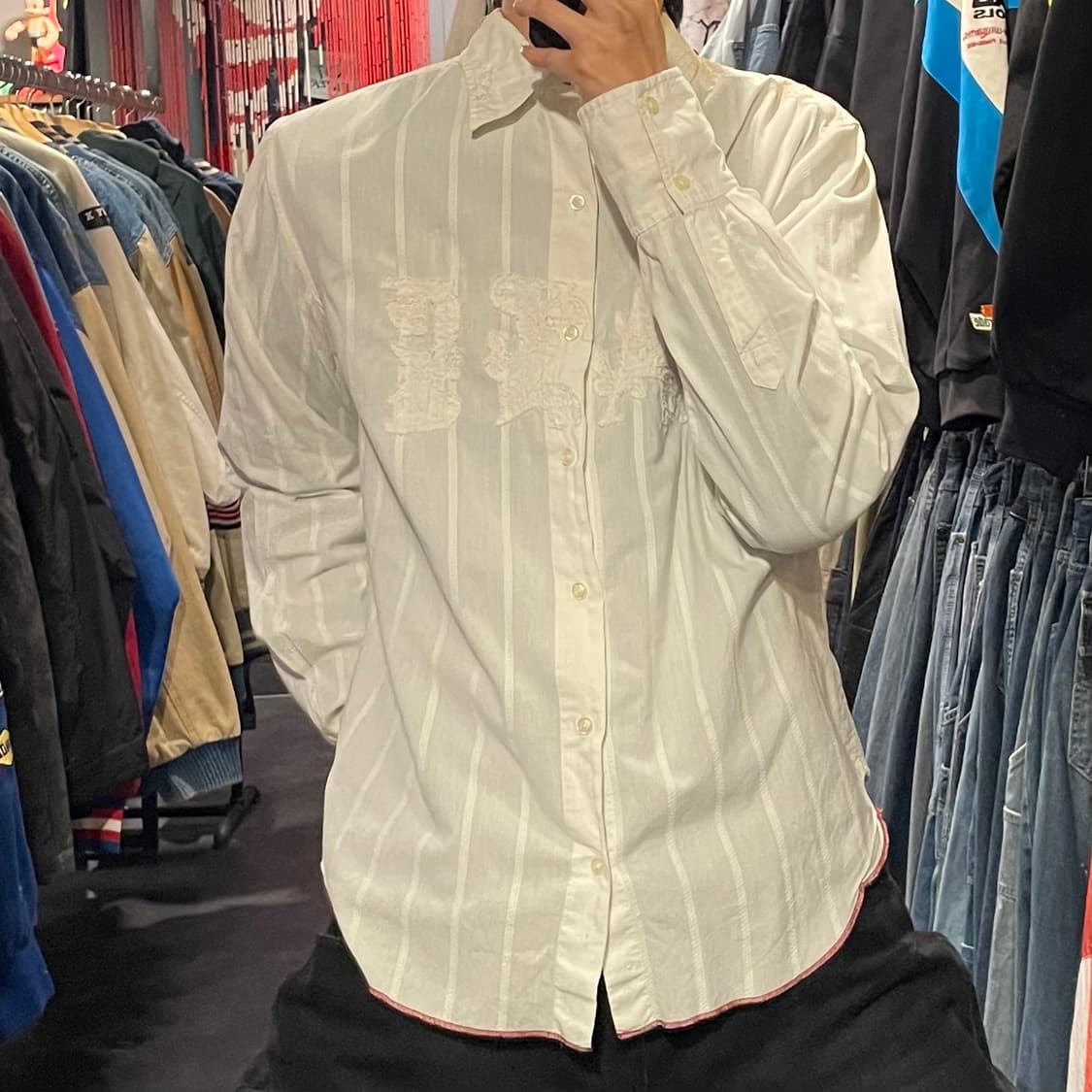 [IM] vintage 화이트 자수  셔츠 상품이미지3