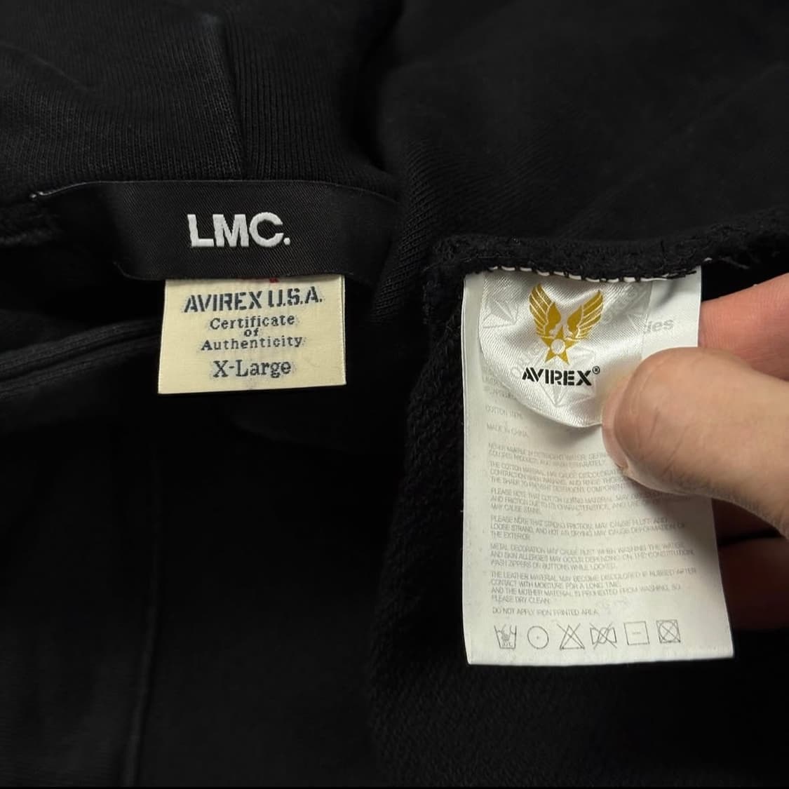 아비렉스 lmc 로고 후드티 상품이미지3