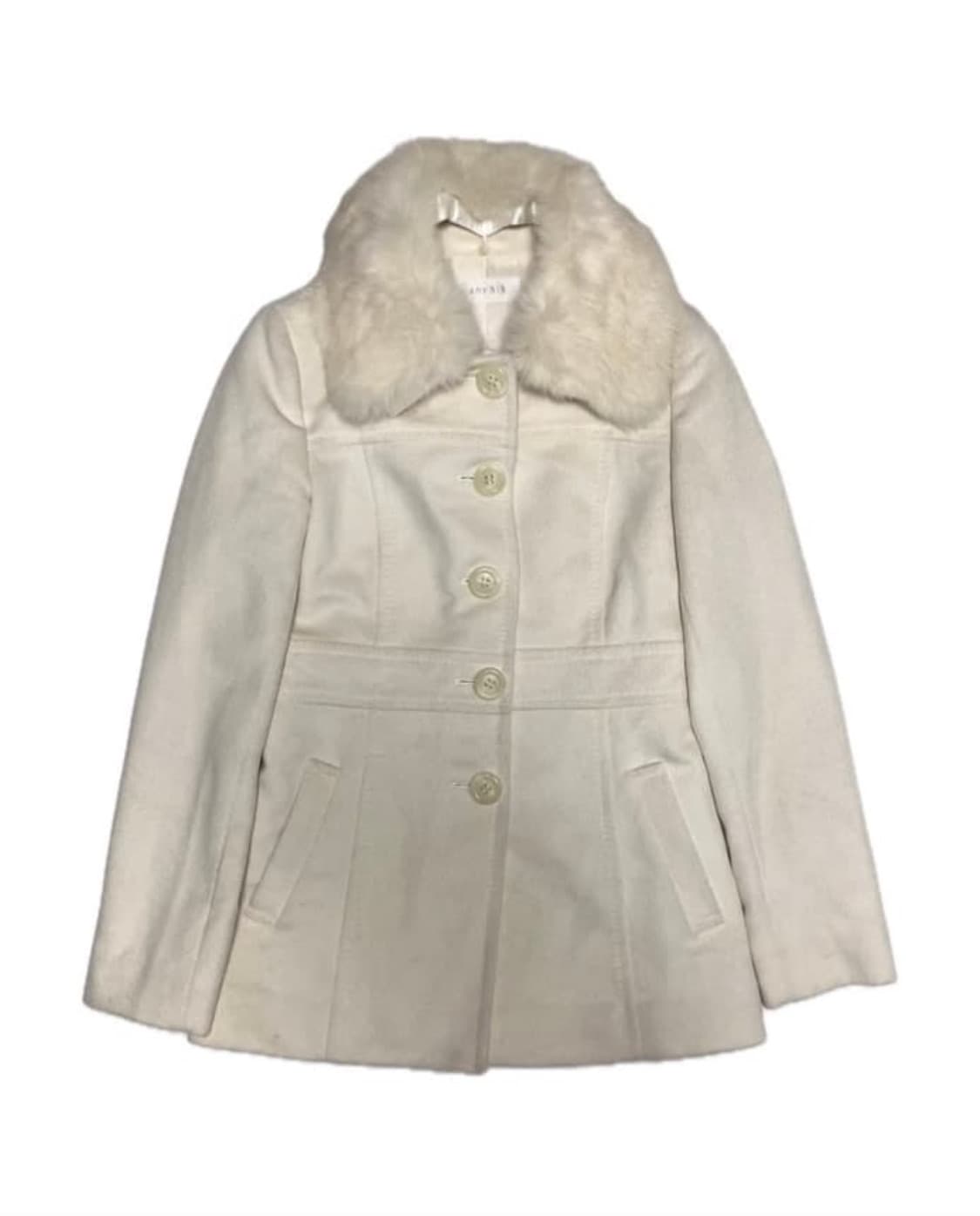 화이트 퍼 미디 코트 세실맥비깔 달천깔 상품이미지1