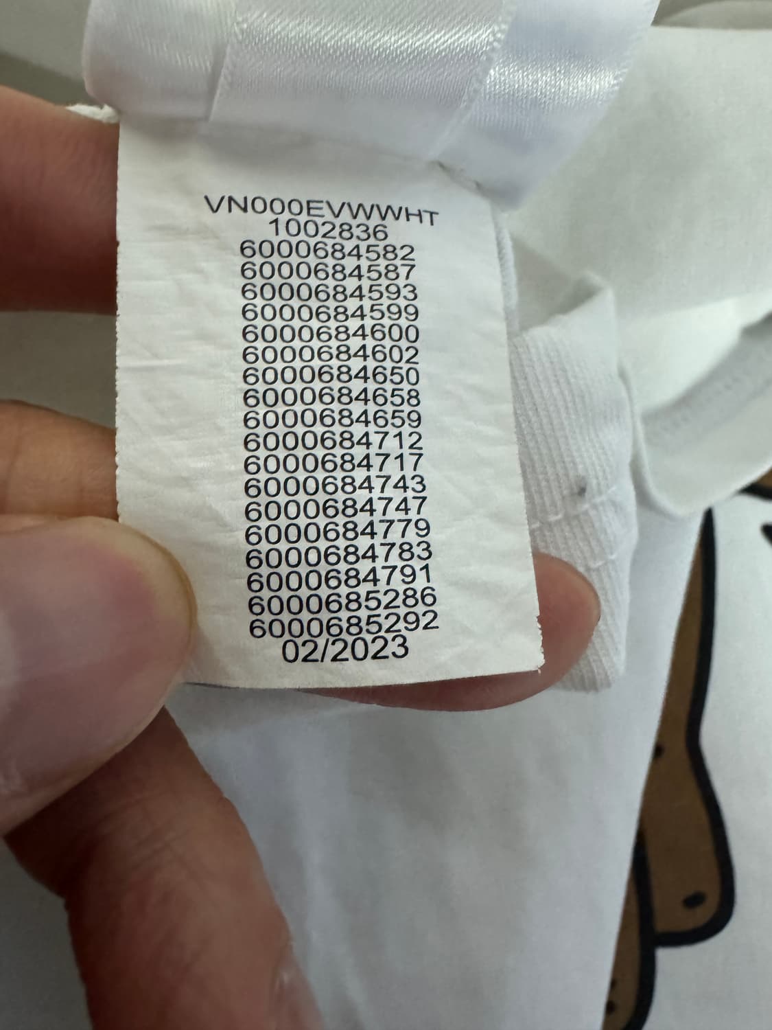반스 Vans 23ss 곰돌이 프린팅 반팔 티셔츠 L ~ XL 화이트 상품이미지6