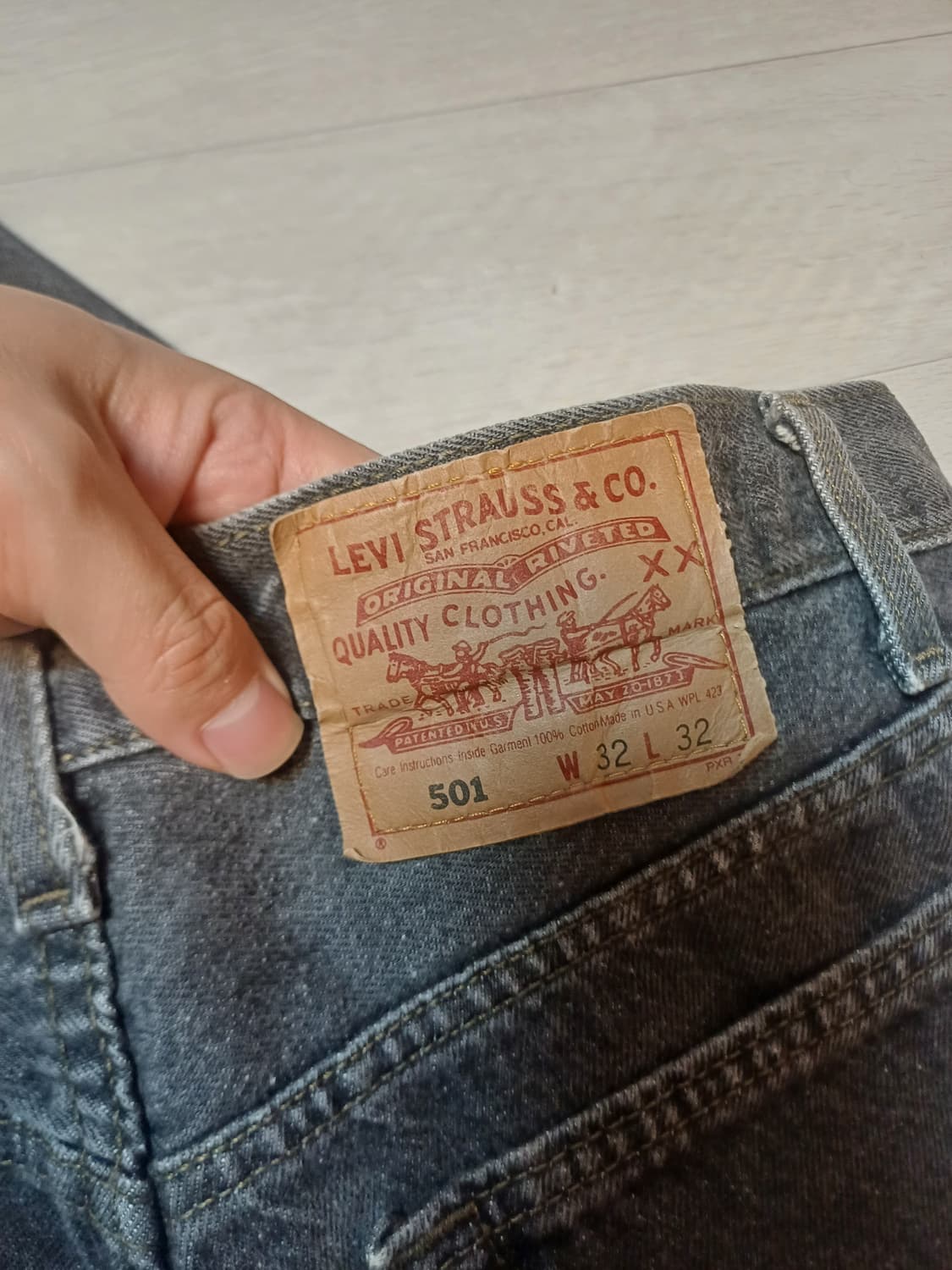 90s리바이스 501 미제usa 흑청 3032 청바지데님 아메카지워크웨어 상품이미지2