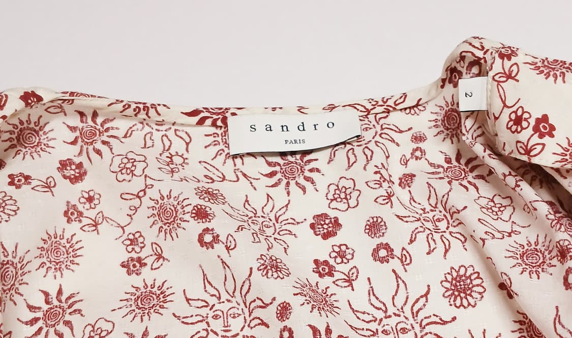 산드로 Sandro 프린트 블라우스 상품이미지5